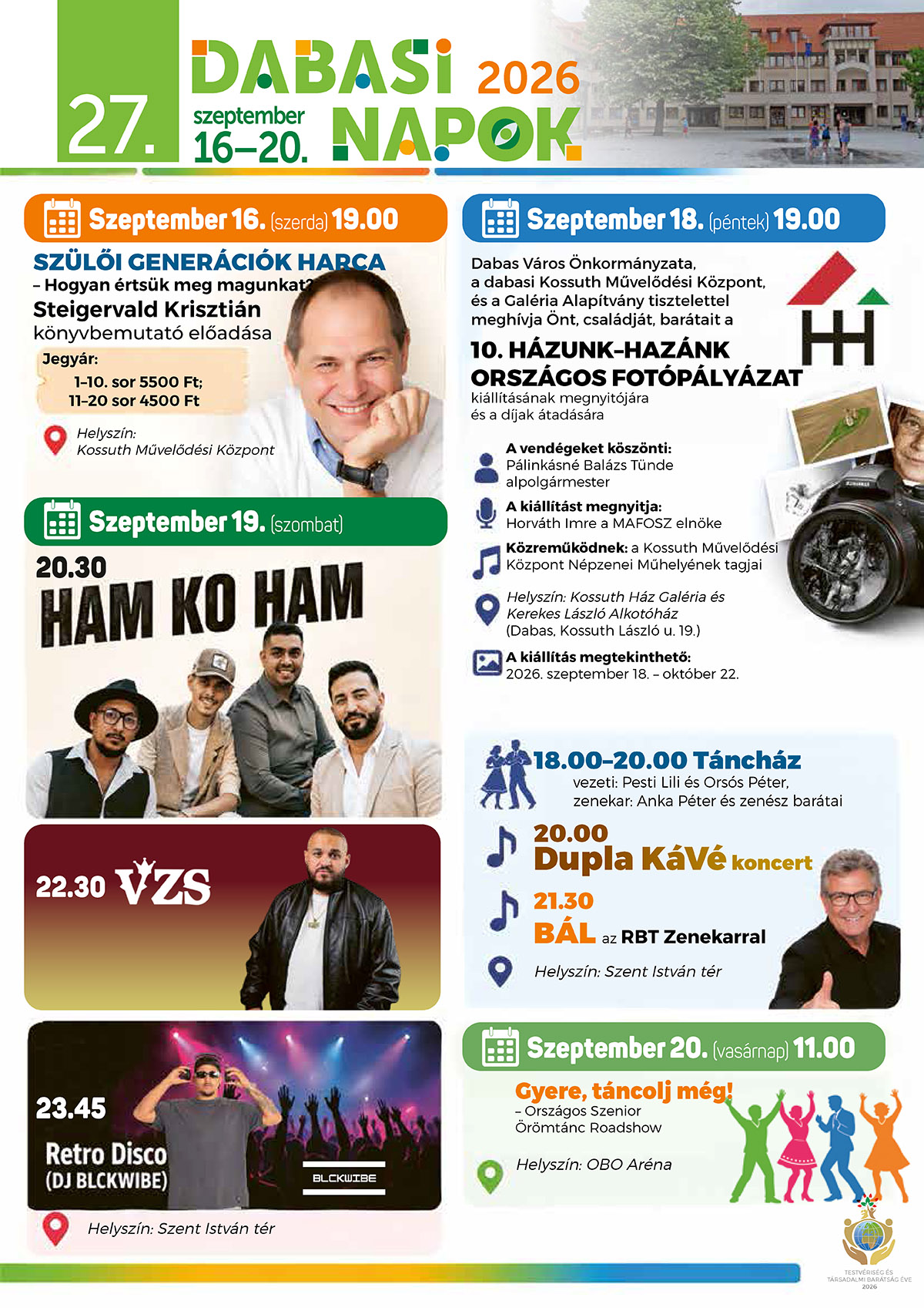 2026.  szeptember havi programok