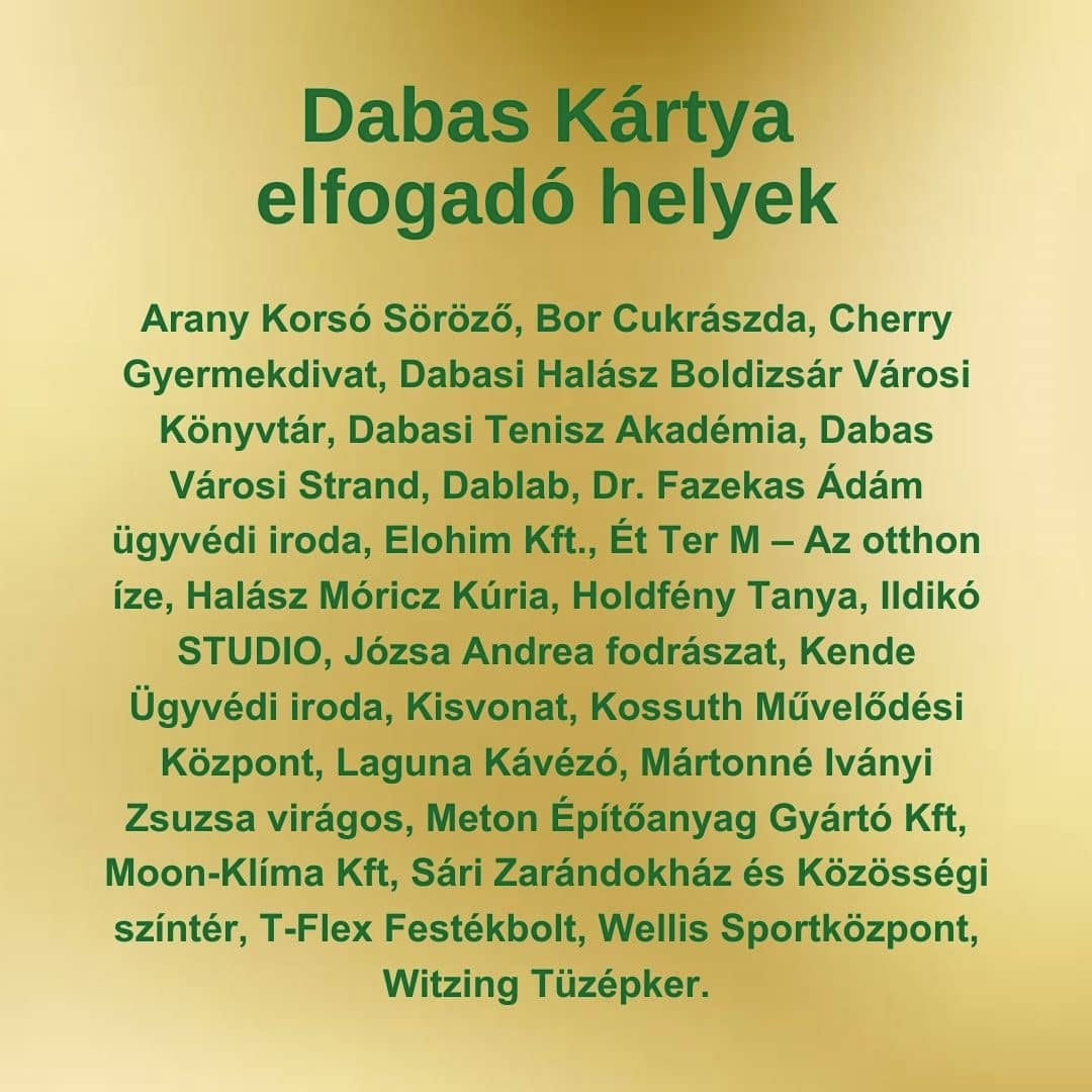 Dabas Kártya Információk