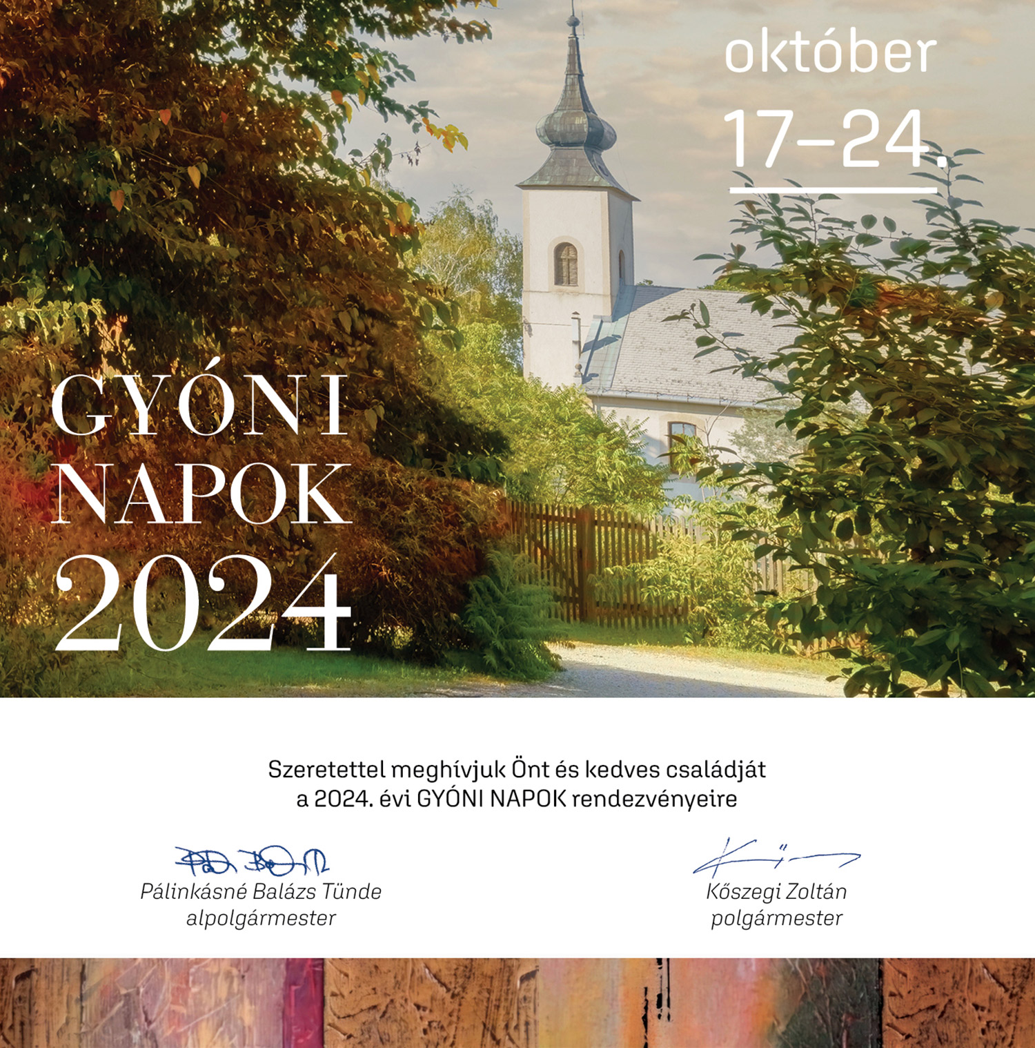 2024. évi GYÓNI NAPOK rendezvénysorozat