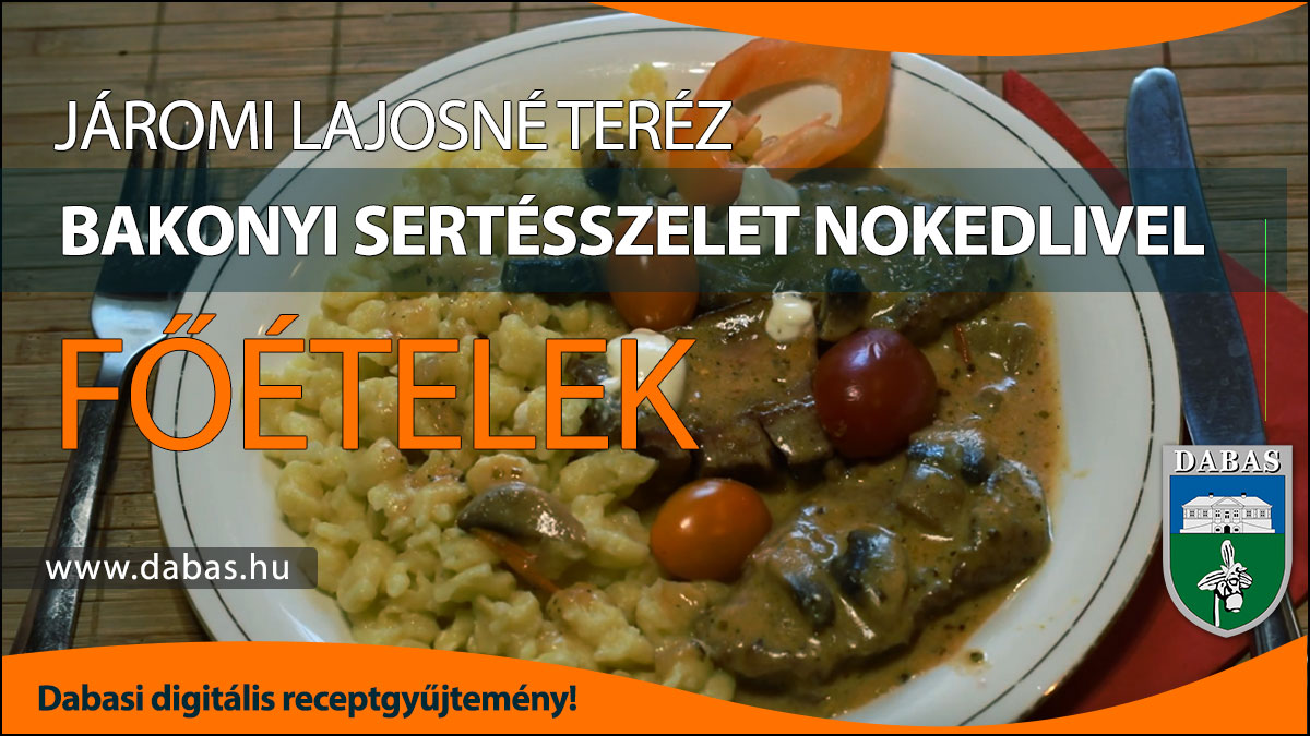 Járomi Lajosné Teréz - Bakonyi sertésszelet nokedlivel