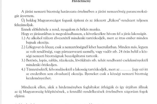 Király Lajos járási nemzetőrparancsnok tevékenysége 1956-ban 