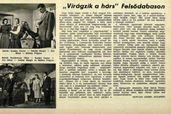 Színházi ősbemutató előadás Dabason