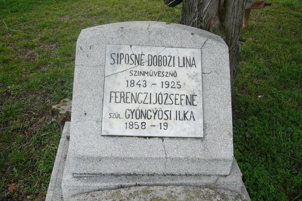 Siposné Dobozy Lina drámai színésznő síremléke