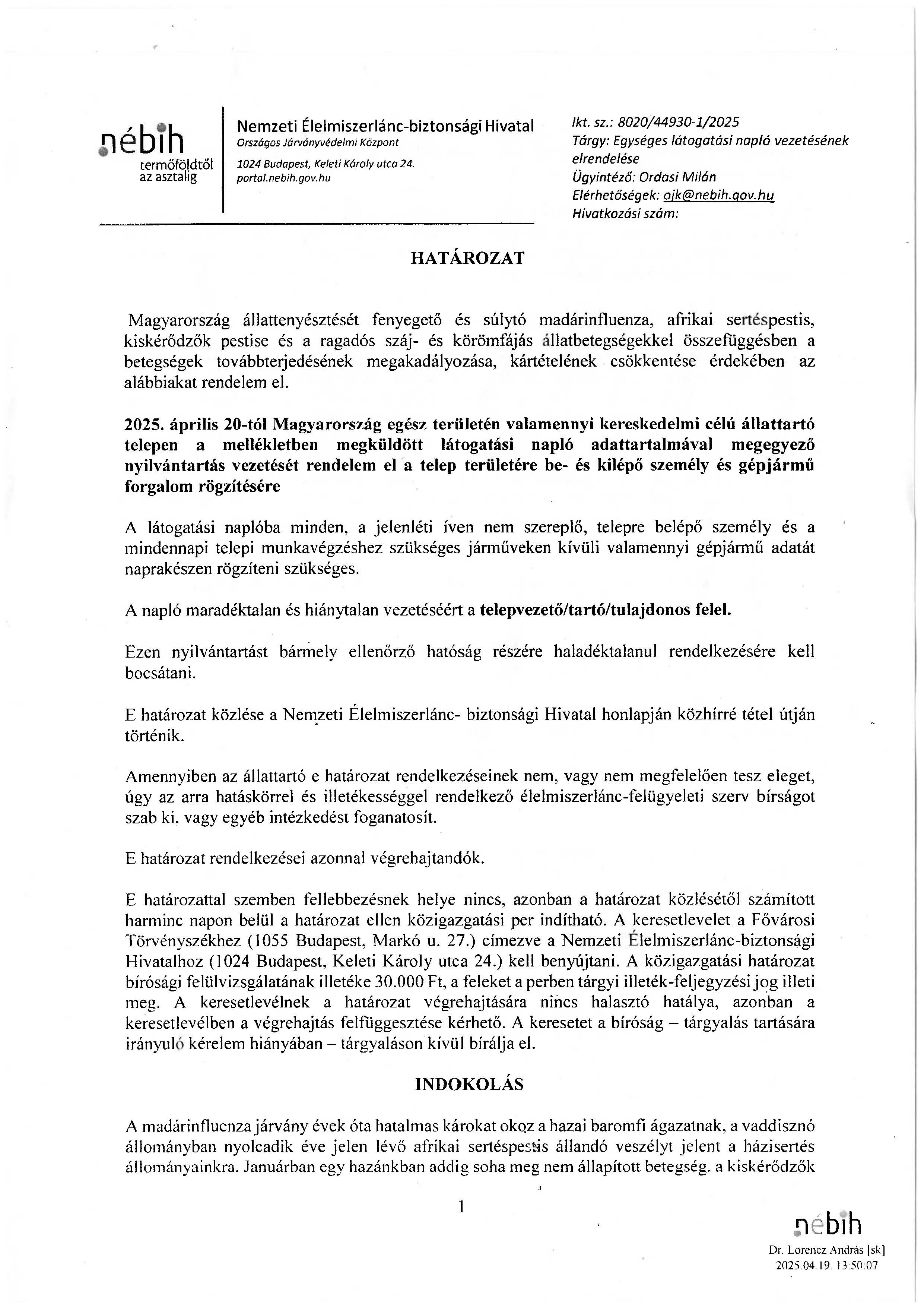 latogatasi naplo Oldal 1