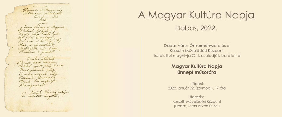 Meghívó - A Magyar Kultúra Napja