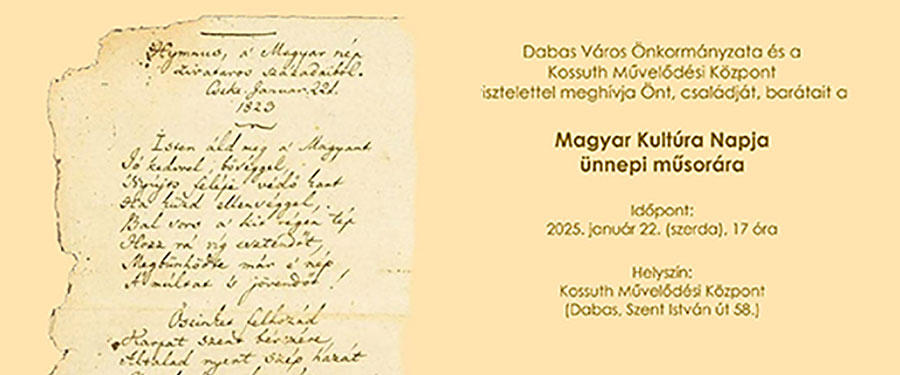 Meghívó - A Magyar Kultúra Napja 