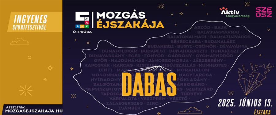 Mozgás Éjszakája 2025 - Dabas