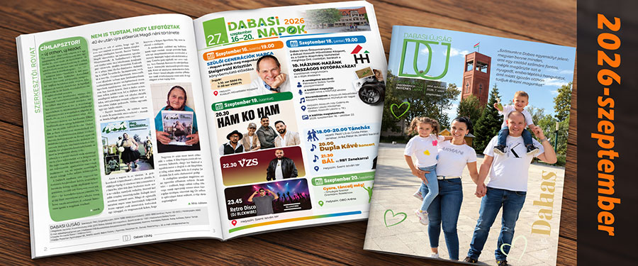 Dabasi Újság szeptember havi száma