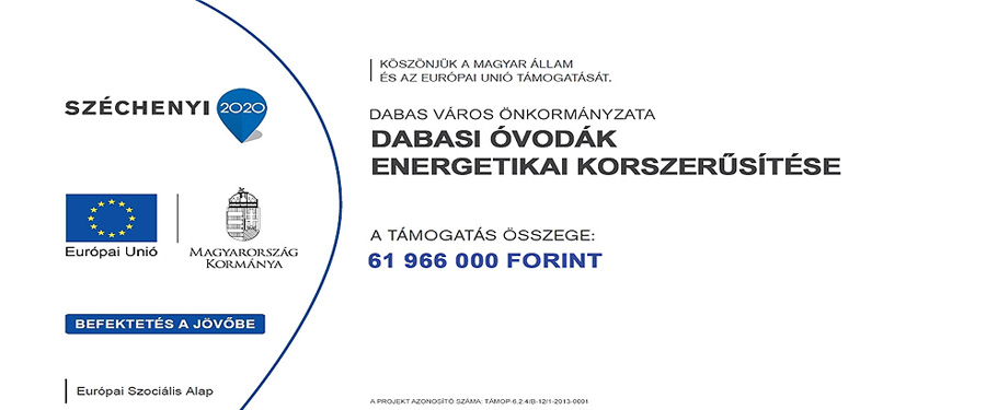 Dabasi óvodák energetikai korszerűsítése