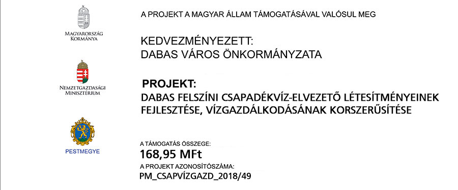 Dabas felszíni csapadékvíz-elvezető létesítményeinek fejlesztése, vízgazdálkodásának korszerűsítése